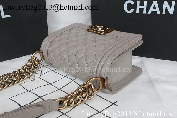 Boy Chanel mini Flap Bag Original Cannage Pattern A67085 Grey Boy Chanel mini Flap Bag Original Cannage Pattern A67085 Grey