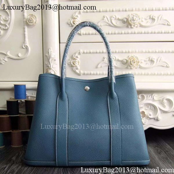 Hermes Garden Party 36cm 30cm Tote Bag Original Leather Light Blue Hermes Garden Party 36cm 30cm Tote Bag Original Leather Light Blue