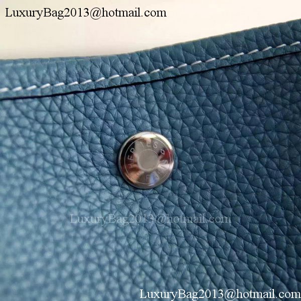 Hermes Garden Party 36cm 30cm Tote Bag Original Leather Light Blue Hermes Garden Party 36cm 30cm Tote Bag Original Leather Light Blue