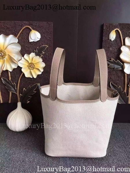 Hermes Picotin Lock 18cm Bag Canvas HPL8618T Grey Hermes Picotin Lock 18cm Bag Canvas HPL8618T Grey