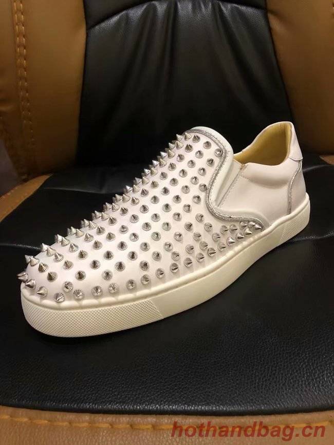 CHRISTIAN LOUBOUTIN Pik Boat glitter leather sneakers CL1028 CHRISTIAN LOUBOUTIN Pik Boat glitter leather sneakers CL1028