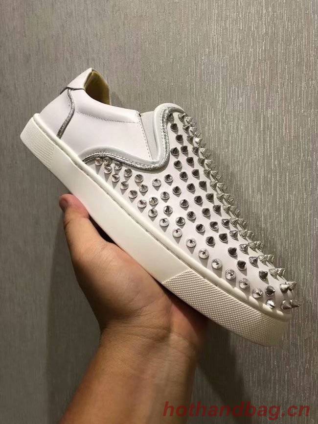 CHRISTIAN LOUBOUTIN Pik Boat glitter leather sneakers CL1028 CHRISTIAN LOUBOUTIN Pik Boat glitter leather sneakers CL1028