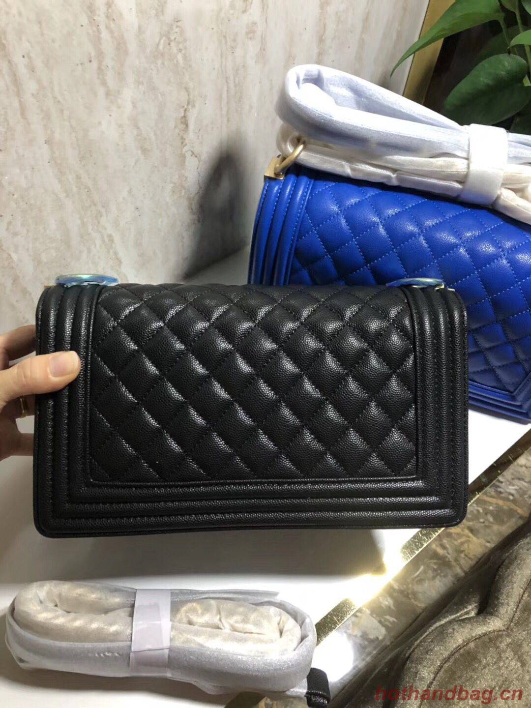 Chanel Boy Flap Original Caviar Leather Shoulder Black Bag A67086 Chanel Boy Flap Original Caviar Leather Shoulder Black Bag A67086