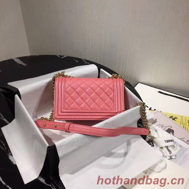 Boy Chanel Flap Shoulder Bag Original Leather Pink A67085 Gold Boy Chanel Flap Shoulder Bag Original Leather Pink A67085 Gold