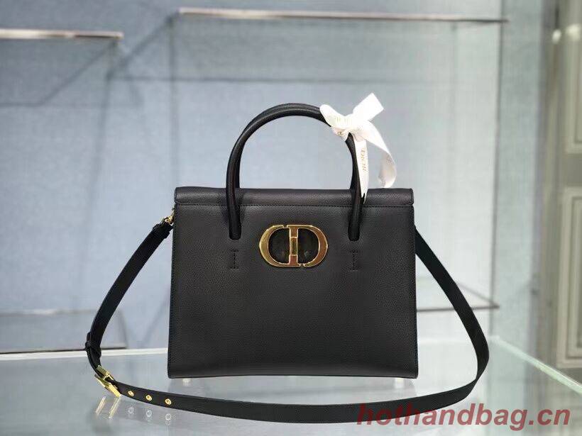 DIOR LARGE ST HONORE TOTE Grained Calfskin M9306UBAE black DIOR LARGE ST HONORE TOTE Grained Calfskin M9306UBAE black