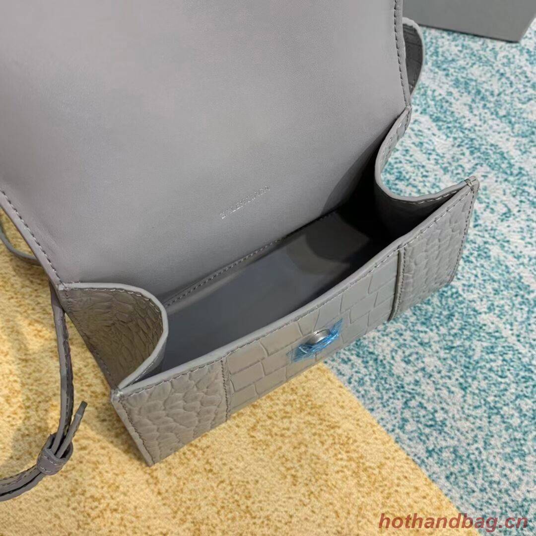 Balenciaga Hourglass XS Top Handle Bag 28331S grey Balenciaga Hourglass XS Top Handle Bag 28331S grey