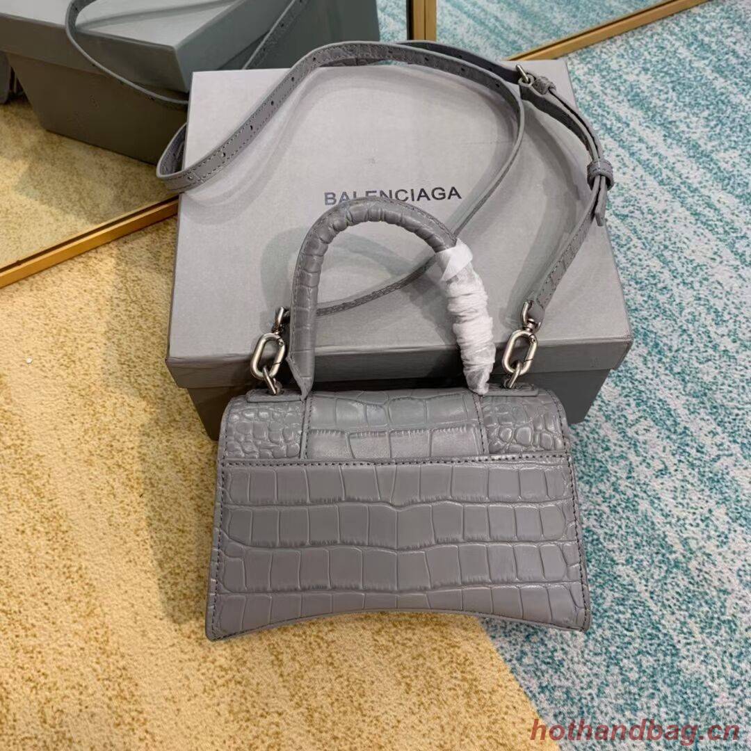Balenciaga Hourglass XS Top Handle Bag 28331S grey Balenciaga Hourglass XS Top Handle Bag 28331S grey