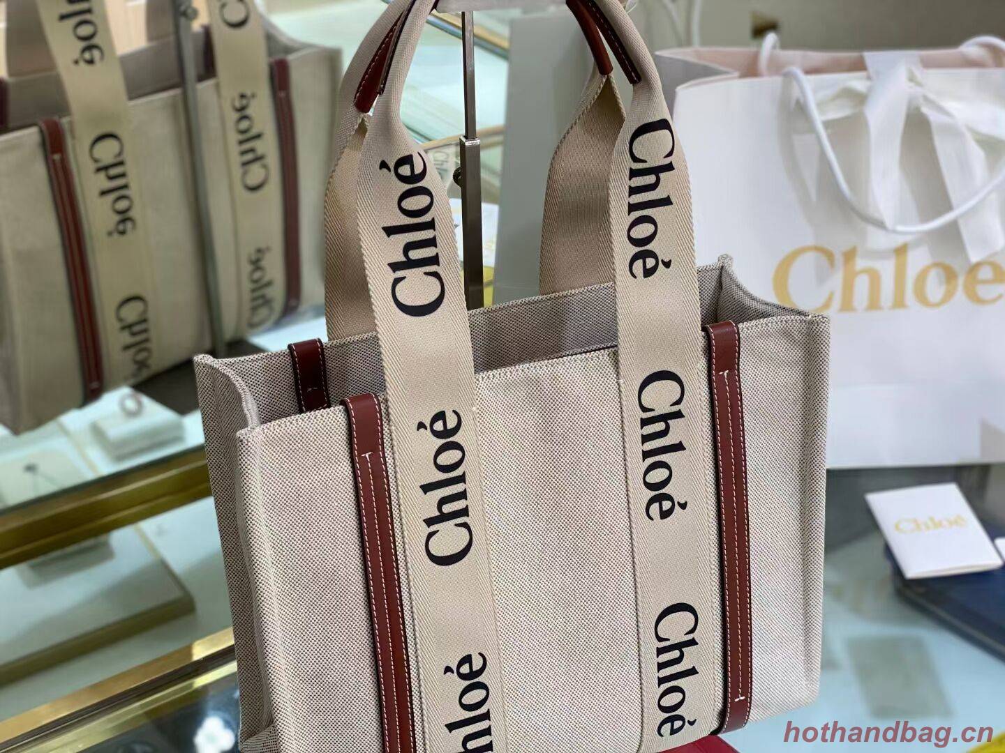 Chloe Cloth & leather 6C026 brown Chloe Cloth & leather 6C026 brown