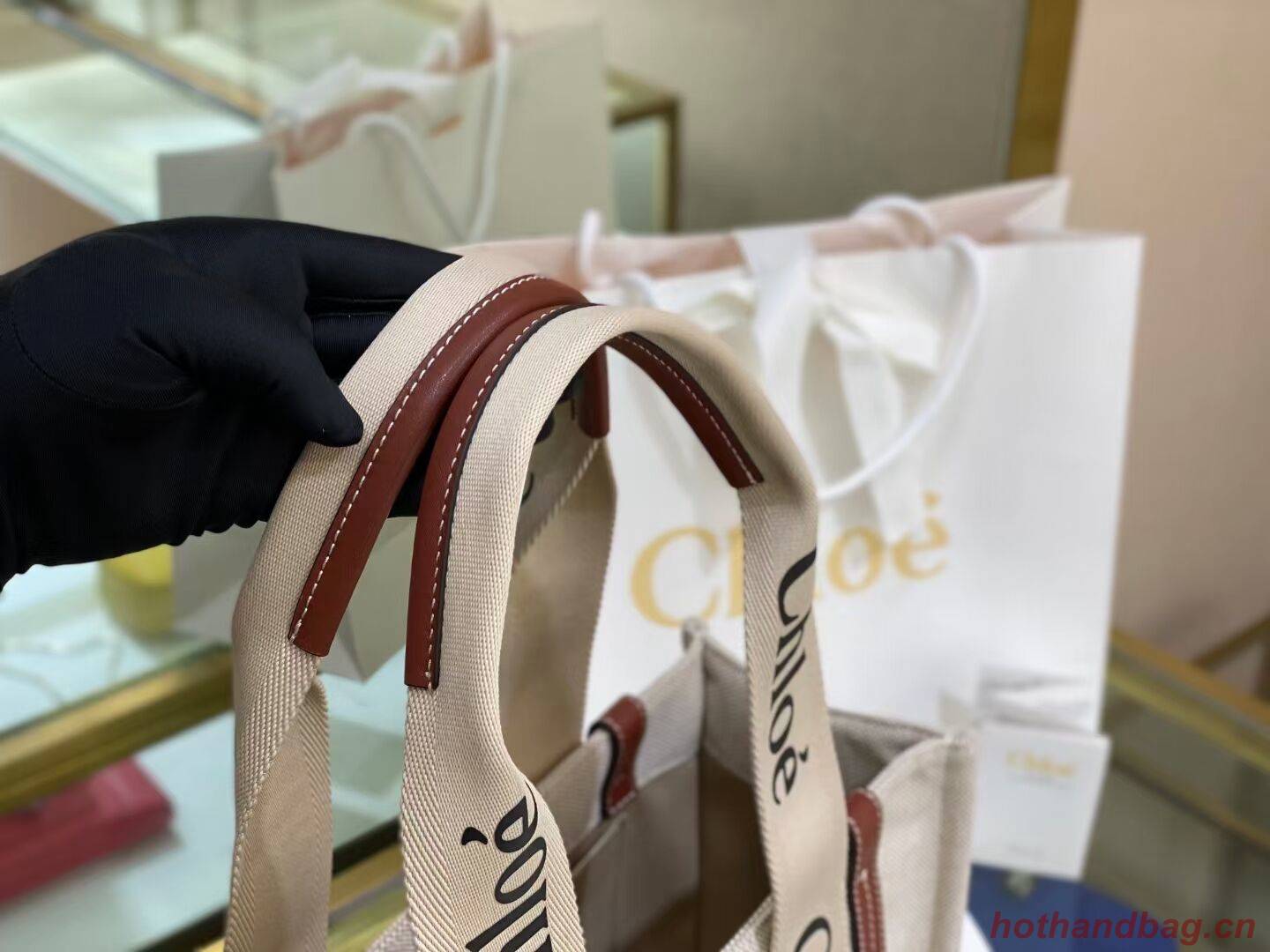 Chloe Cloth & leather 6C026 brown Chloe Cloth & leather 6C026 brown