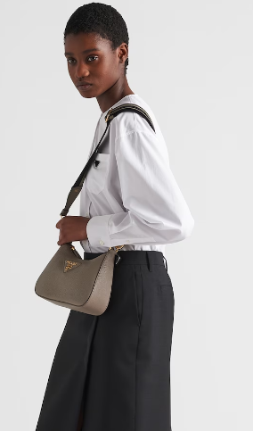 Prada Leather shoulder bag 1BH193 gray Prada Leather shoulder bag 1BH193 gray