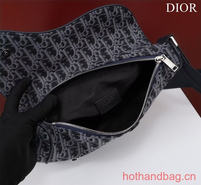 Dior Essentials SADDLE BAG Oblique Jacquard 1ADPO093 dark blue Dior Essentials SADDLE BAG Oblique Jacquard 1ADPO093 dark blue
