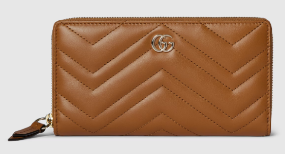 Gucci GG Marmont zip around wallet 837758 brown Gucci GG Marmont zip around wallet 837758 brown