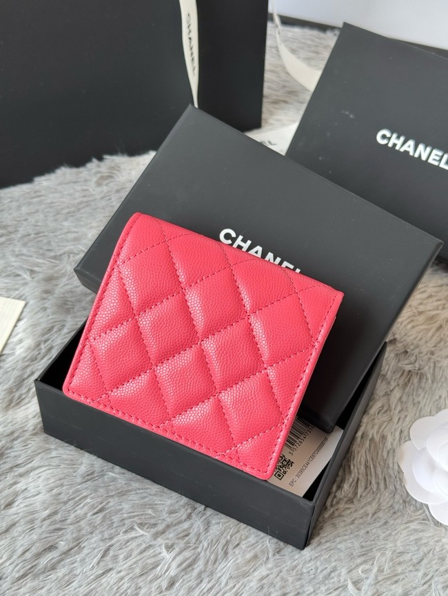 Chanel Leather Wallet A84058 rose