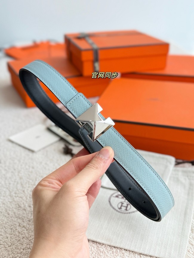 Hermes Epsom calfskin double-sided leather belt 65994