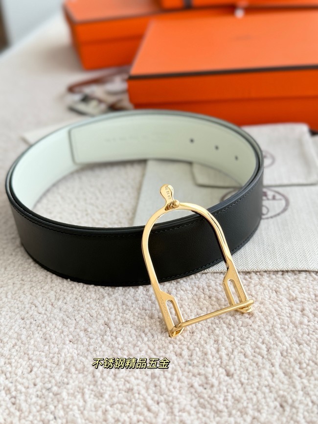 Hermes Swift calfskin double-sided leather belt 66017