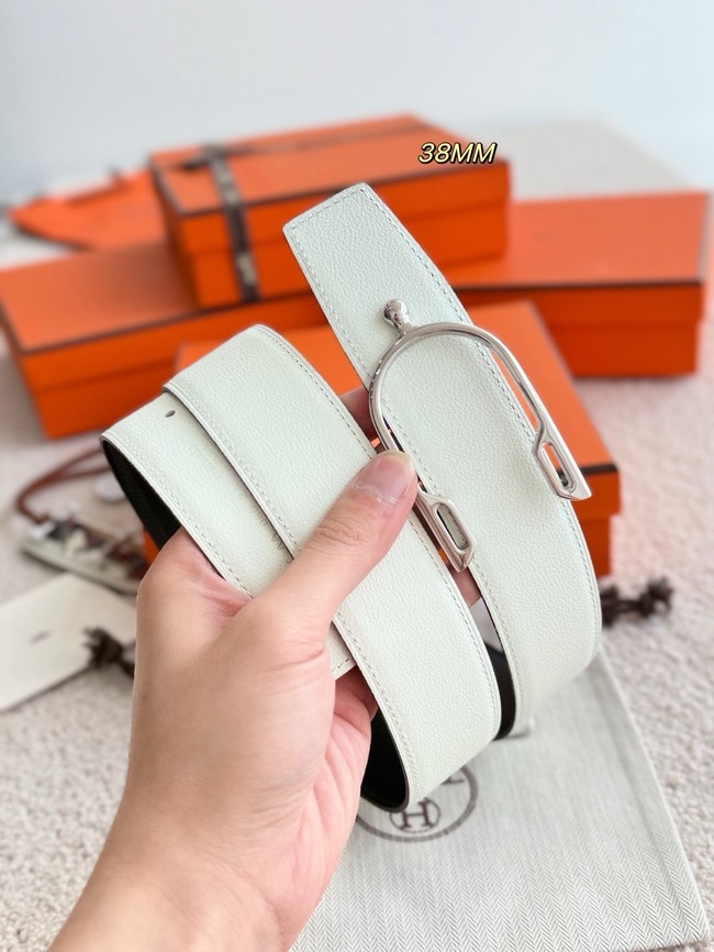Hermes Swift calfskin double-sided leather belt 66018