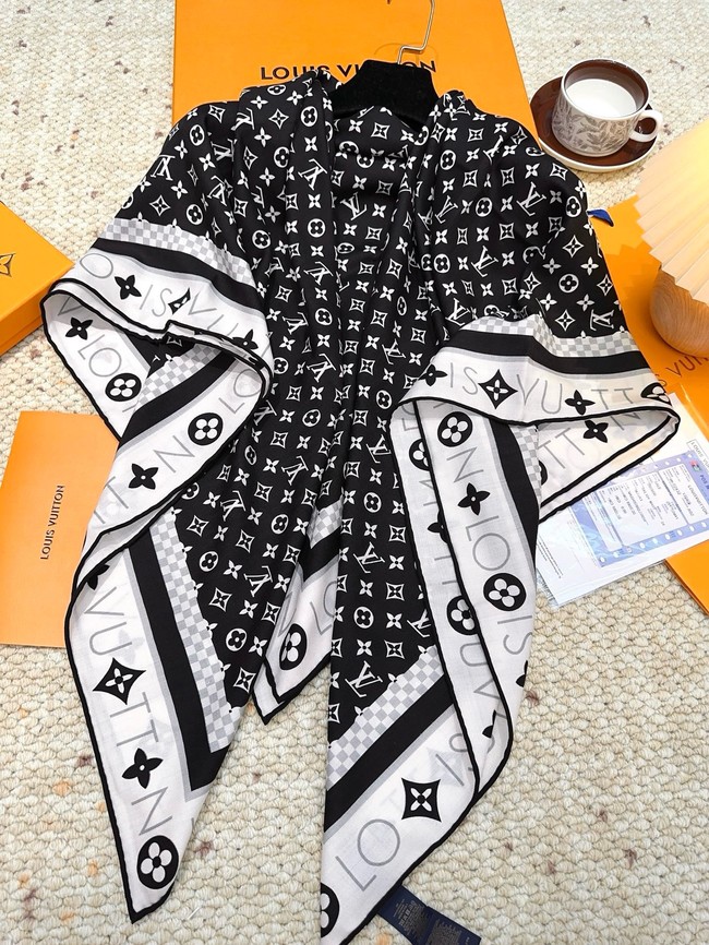 Louis Vuitton Square Scarf Silk Jacquard XT266