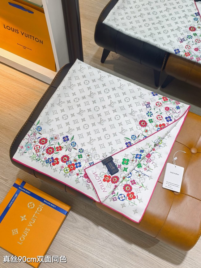 Louis Vuitton Square Scarf Silk Jacquard XT282