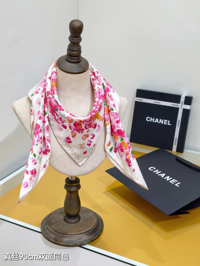 Chanel Square Scarf Silk Jacquard XT286