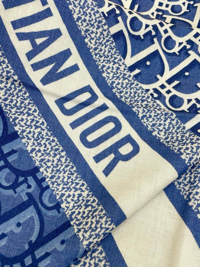 Dior Oblique Shawl Cashmere and Silk Jacquard KY082