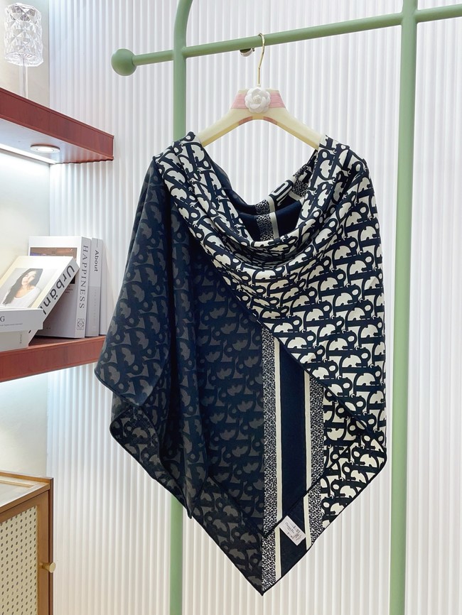 Dior Oblique Shawl Cashmere and Silk Jacquard KY083