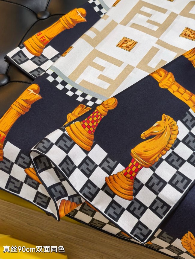 Fendi Square Scarf Silk Jacquard XT2895