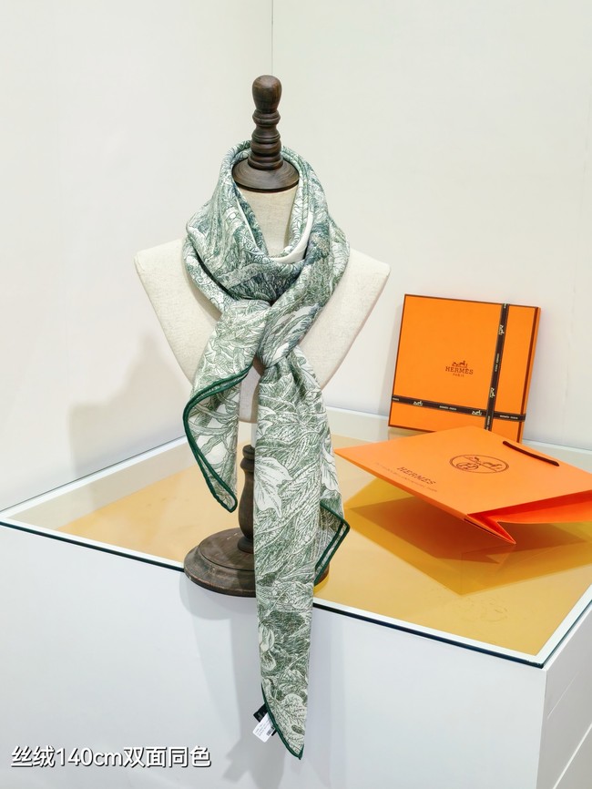 Hermes Shawl Cashmere and Silk Jacquard KY085