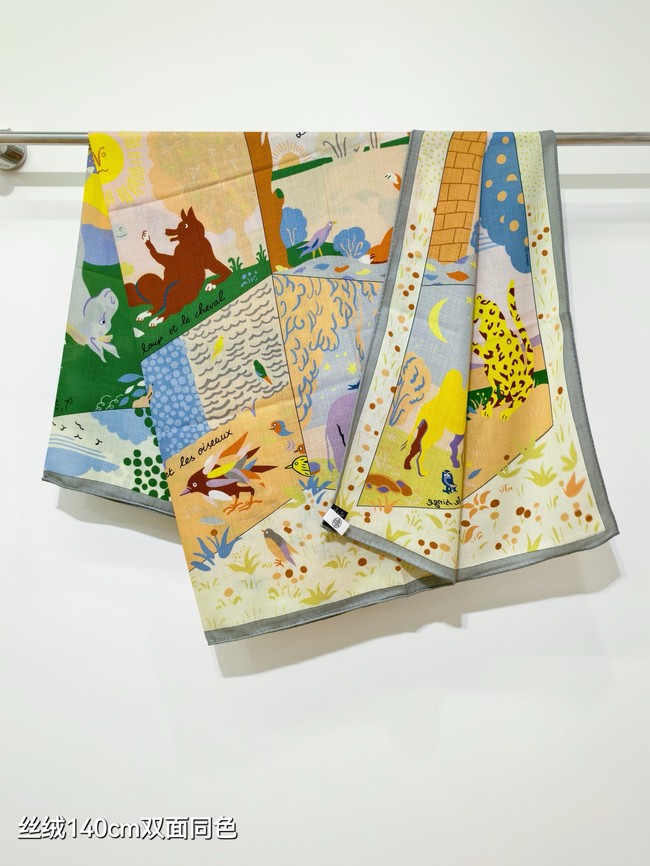 Hermes Shawl Cashmere and Silk Jacquard KY128