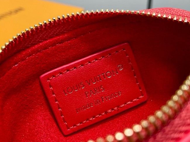 Louis Vuitton NEW Cosmetic Lipstick Pouch M25694 red