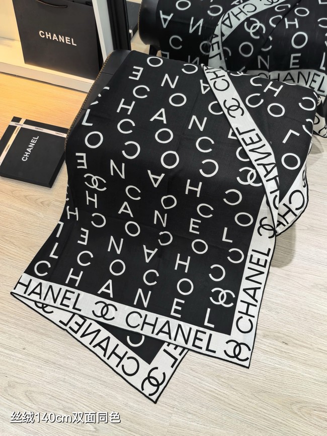 Chanel  90 Square Scarf Silk Twill KY171