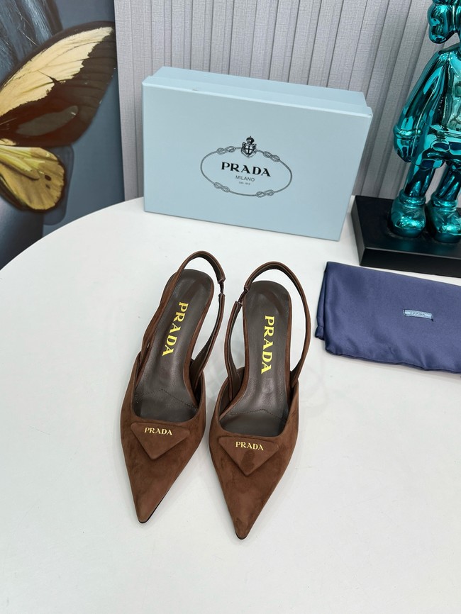 Prada leather slingback pumps 45086-1