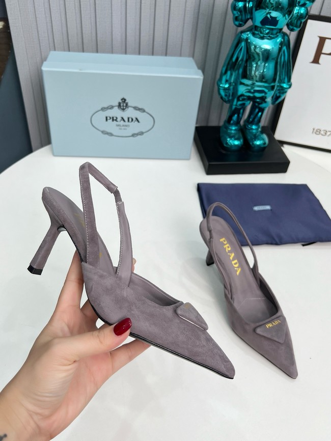 Prada leather slingback pumps 45086-4