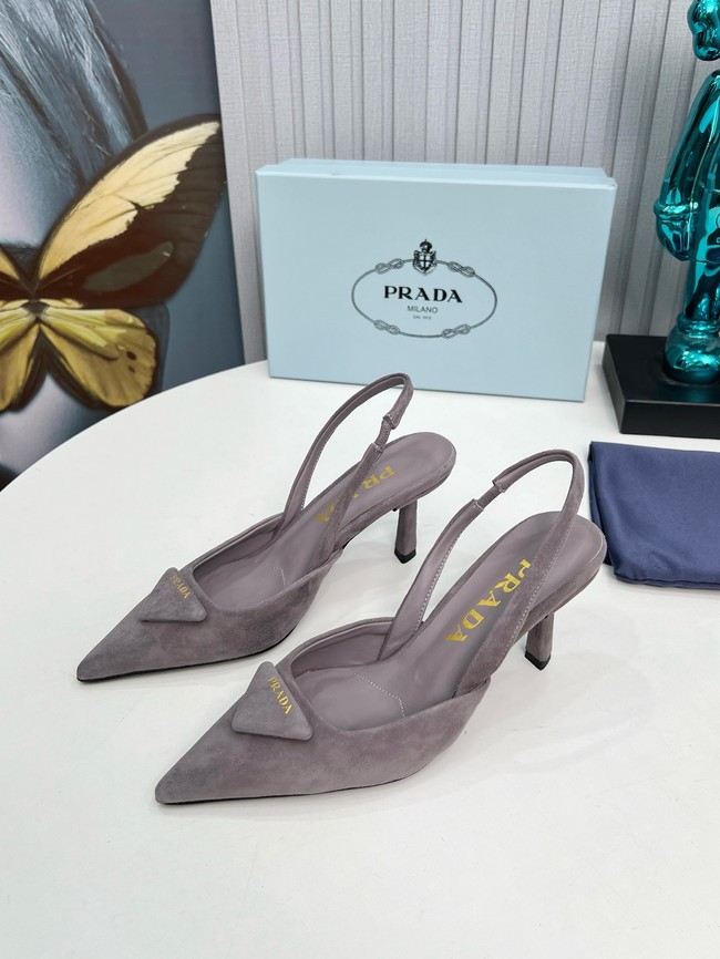Prada leather slingback pumps 45086-4