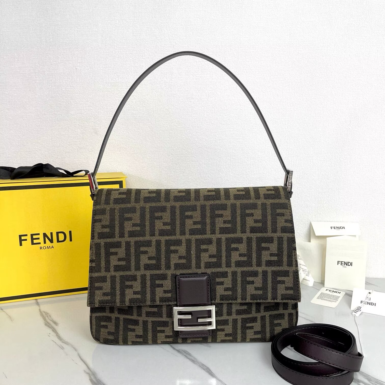 Fendi Mamma Baguette Original Leather Top Handle Bag 8832 Brown Fendi Mamma Baguette Original Leather Top Handle Bag 8832 Brown