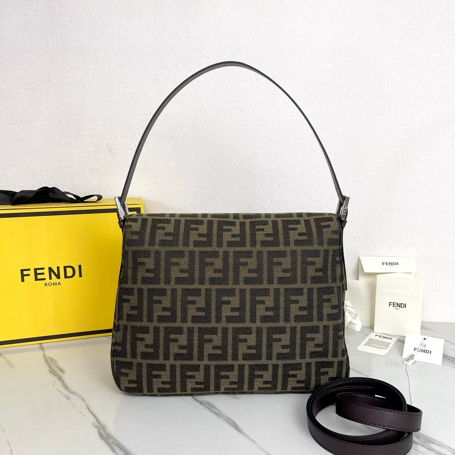 Fendi Mamma Baguette Original Leather Top Handle Bag 8832 Brown Fendi Mamma Baguette Original Leather Top Handle Bag 8832 Brown