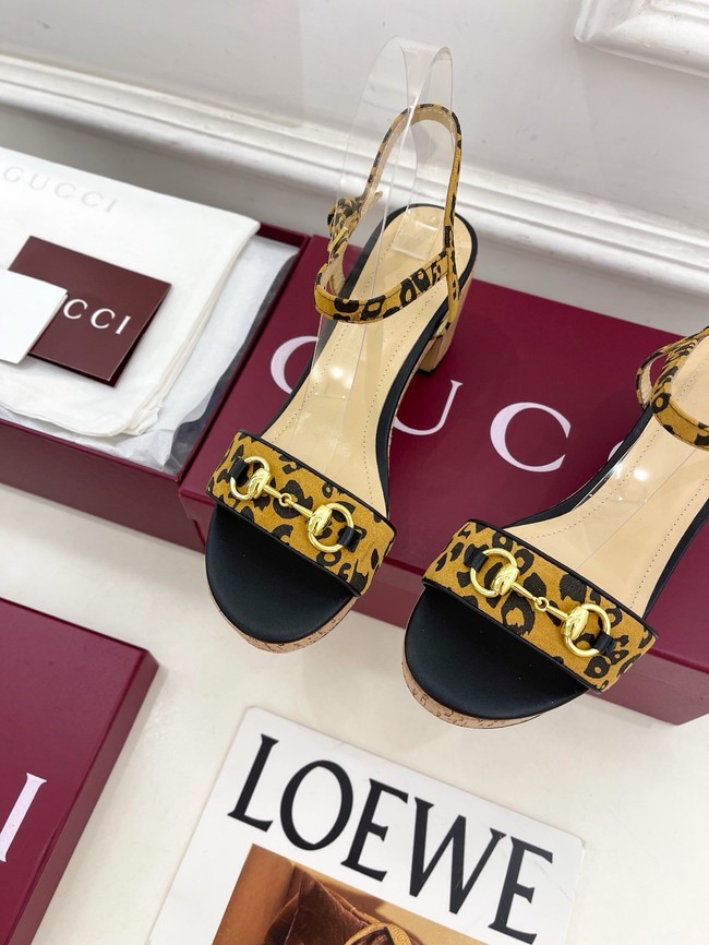 Gucci Womens Horsebit flatform sandal 45096-3