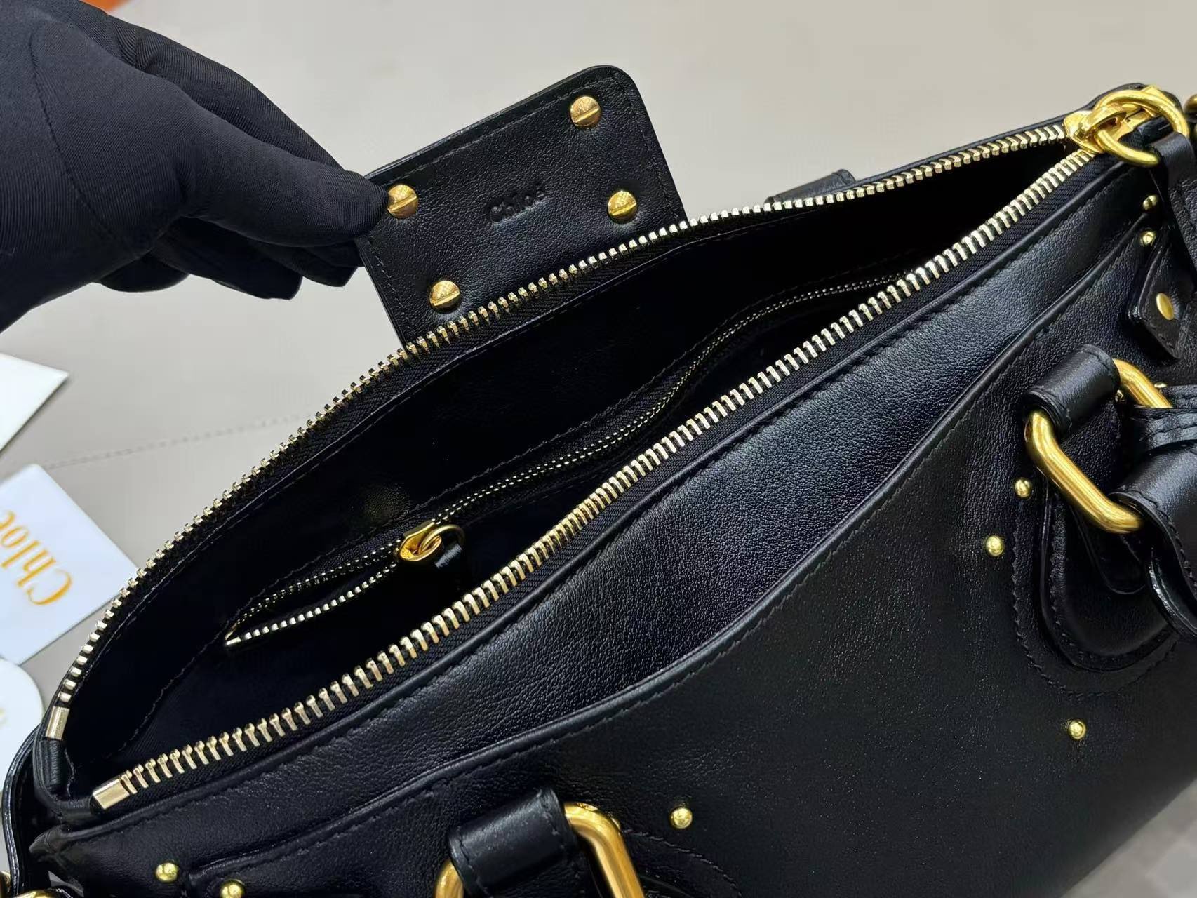 Chloe Original Leather Handle Bag C63202 Black Chloe Original Leather Handle Bag C63202 Black