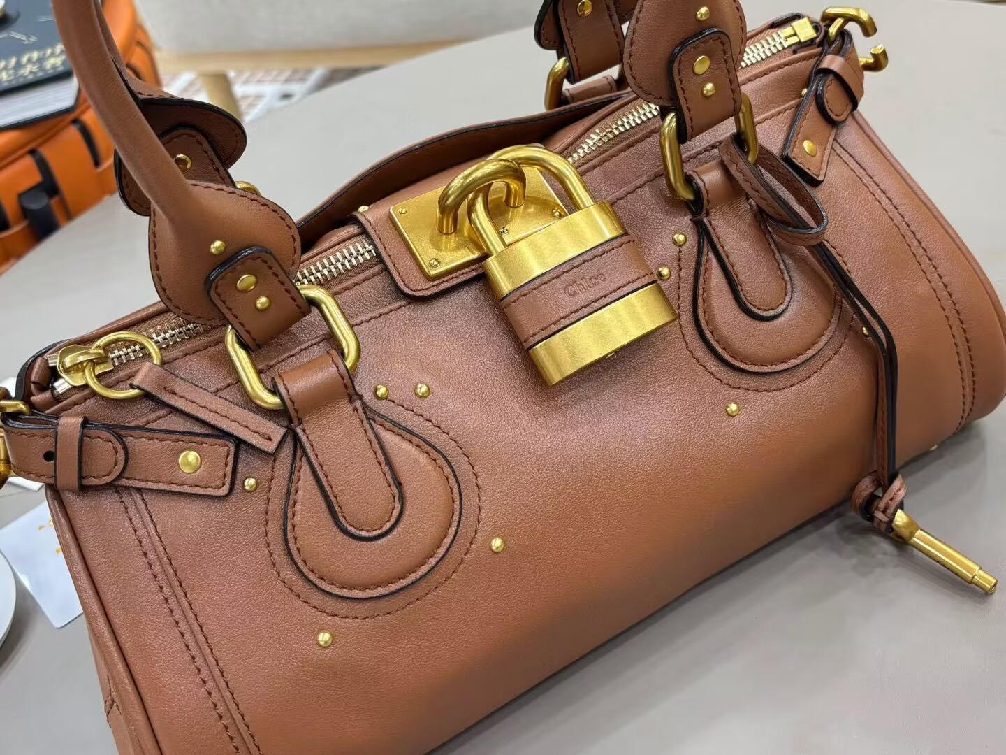 Chloe Original Leather Handle Bag C63202 Brown Chloe Original Leather Handle Bag C63202 Brown