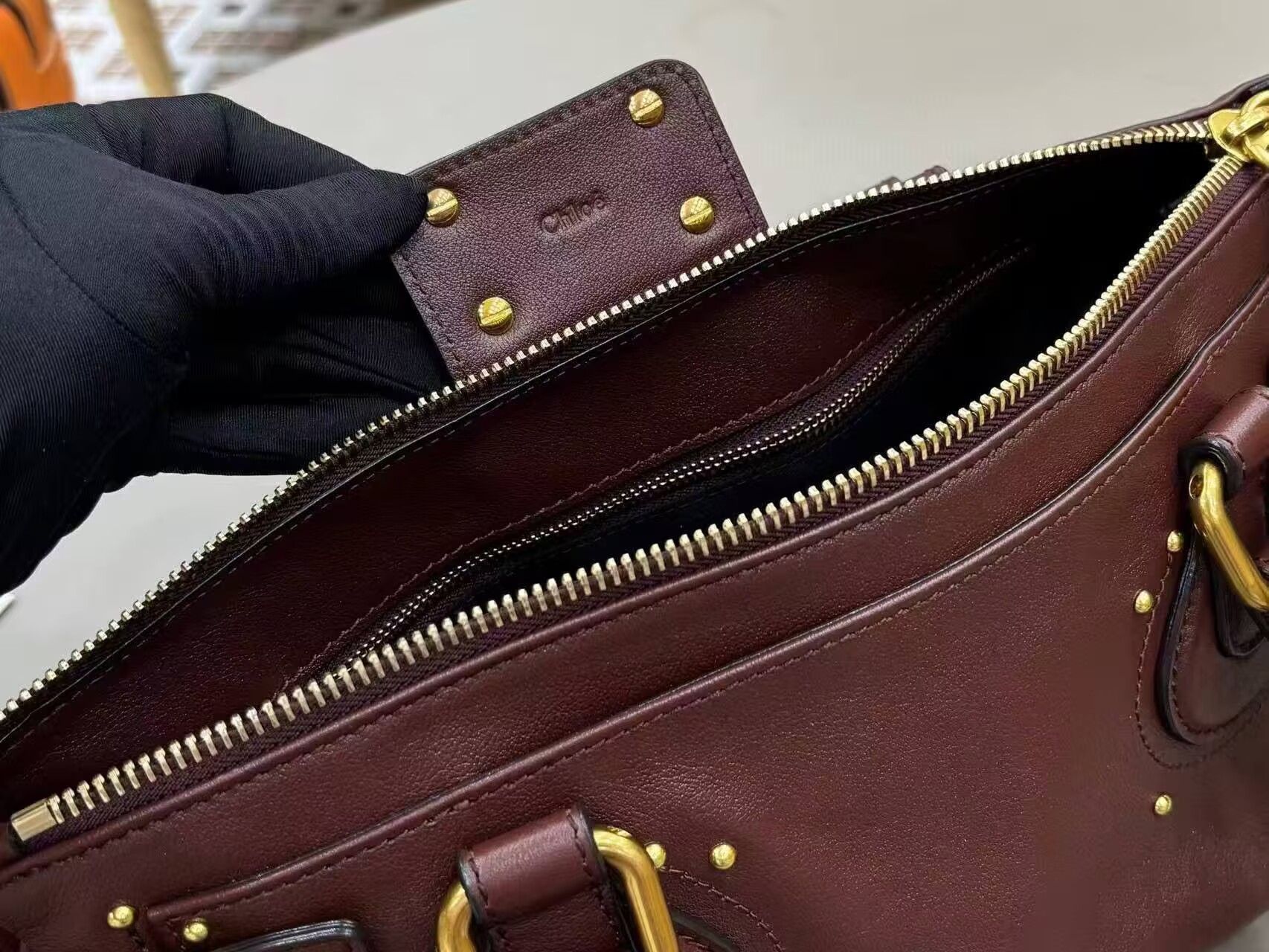 Chloe Original Leather Handle Bag C63202 Coffee Brown Chloe Original Leather Handle Bag C63202 Coffee Brown