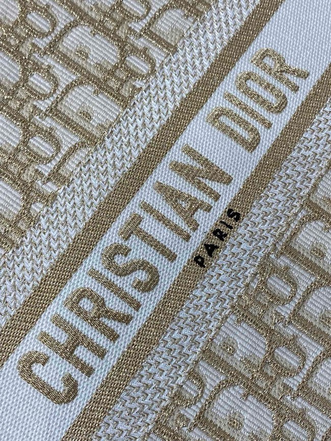 Small Dior Book Tote Dior Oblique Embroidery and Calfskin M1325CZ-2