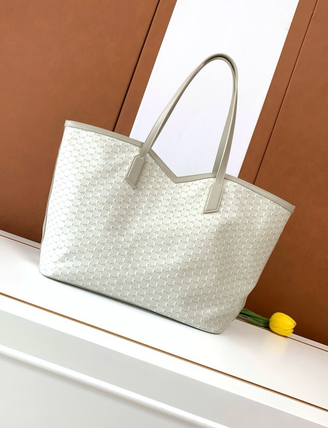 Goyard Calfskin Leather Tote Bag GM 3365 gray
