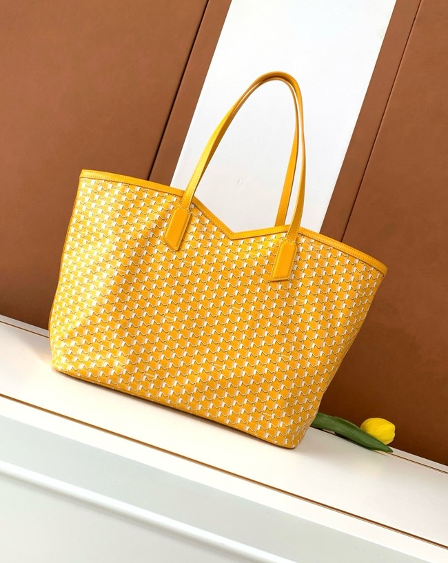 Goyard Calfskin Leather Tote Bag GM 3365 yellow