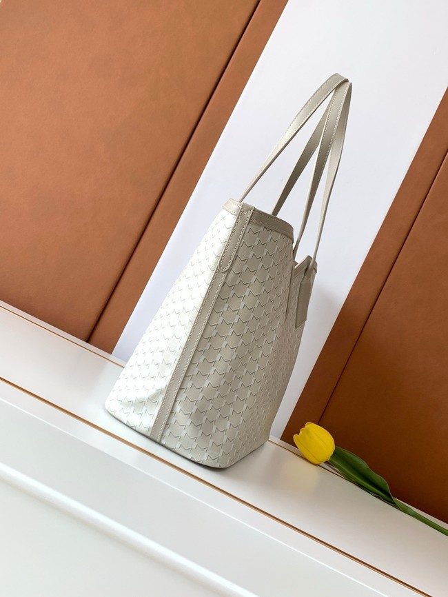 Goyard Calfskin Leather Tote Bag MM M8002 gray