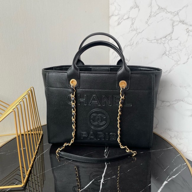 Chanel LARGE SHOPPING BAG Sheepskin AS3257 black