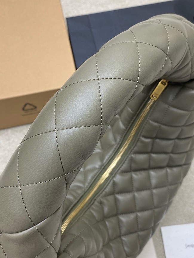 Yves Saint Laurent ICARE hobo in quilted nappa 858160 dark green