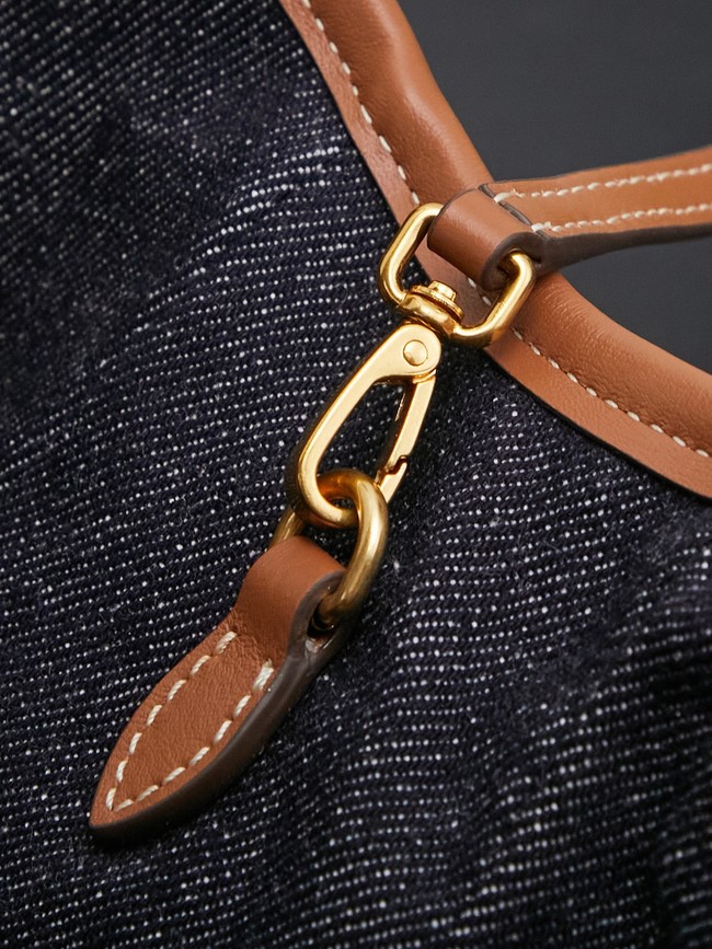 MIU MIU Leather Shoulder Bags 5GB288 Denim blue