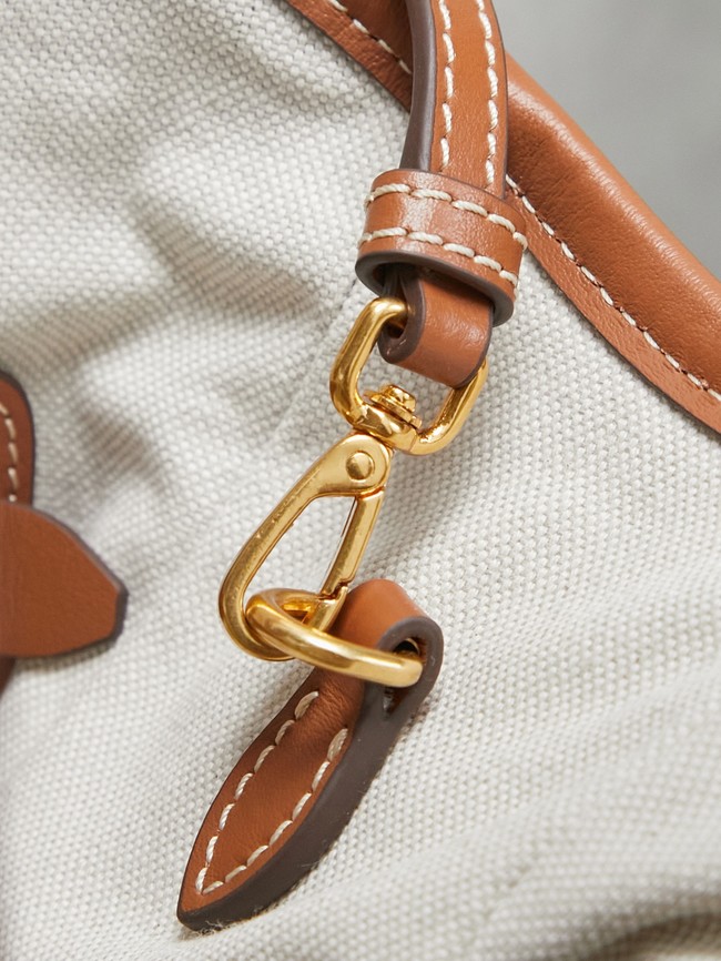 MIUMIU IN canvas&Leather Shoulder Bags 5GB288 Beige