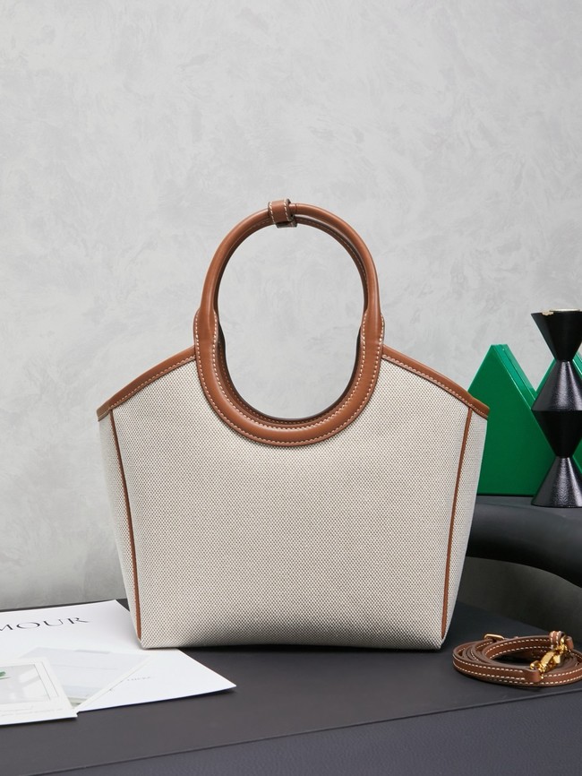 MIUMIU IN canvas&Leather Shoulder Bags 5GB288 Beige