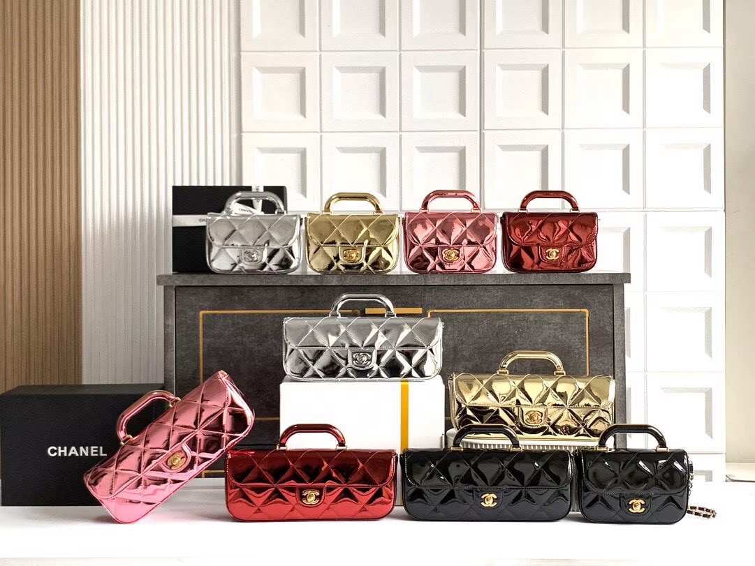 Chanel 25K Original Patent Leather Top Handle Bag A6321 Black Chanel 25K Original Patent Leather Top Handle Bag A6321 Black