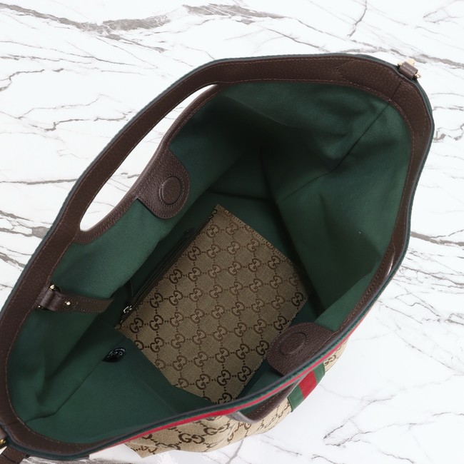 Gucci Giglio small tote bag 865452 beige and brown GG canvas